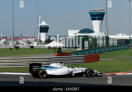 Abu Dhabi, Emirats Arabes Unis. 20 novembre, 2014. Felipe Massa, Williams F1 Team, Formule 1 GP, Abu Dhabi, Yas Marina Circuit, VAE, 21.11.2014. Dpa : Crédit photo alliance/Alamy Live News Banque D'Images