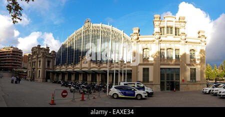 Espagne Catalogne Barcelone gare routière nord nostalgique Estacio del Nord Banque D'Images