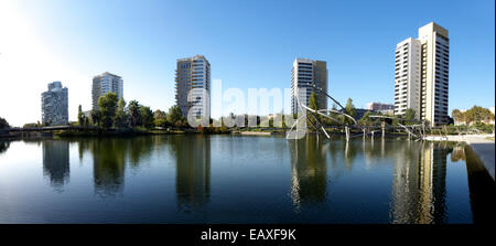 Espagne Catalogne Barcelone Parc Diagonal-Mar appartement résidentiel Banque D'Images