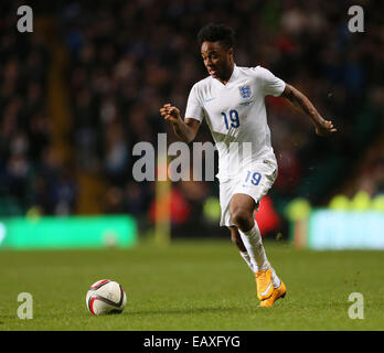 Glasgow, Royaume-Uni. 18 Nov, 2014. L'Angleterre Raheem Sterling en action.- International Friendly - l'Ecosse contre l'Angleterre- Celtic Park - Glasgow - Ecosse - 18 novembre 2014 - Photo David Klein/Sportimage. © csm/Alamy Live News Banque D'Images