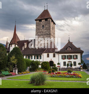 Château de Spiez, Oberland Bernois, Suisse. Banque D'Images