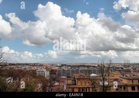 Quartier de Garbatella, à Rome, en vue d'en haut Banque D'Images