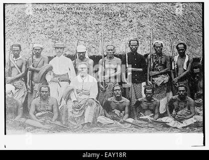 Samoa -- Roi Mataafa & Chiefs avec American correspondant (Klein) 155 Banque D'Images