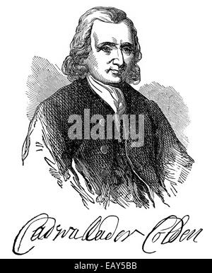 Cadwallader Colden, 1688 - 1776, un médecin, agriculteur, arpenteur-géomètre, botaniste et Gouverneur de la province de New York , Portrait v Banque D'Images