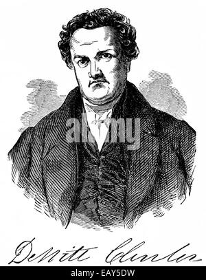 DeWitt Clinton, 1769 - 1828, homme politique français, maire de la ville de New York et Gouverneur de l'État de New York, rosée, Portrait Banque D'Images