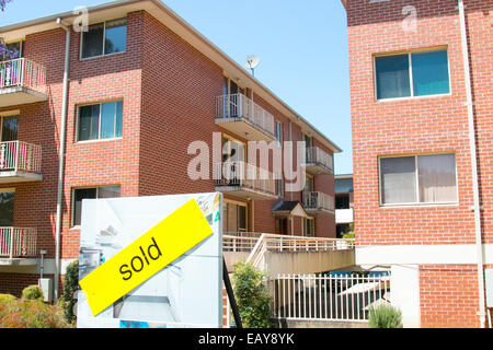 Appartement dans immeuble Merrylands dans l'ouest de Sydney, Australie Banque D'Images