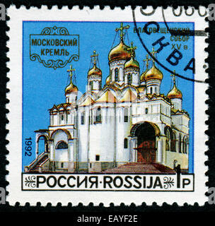 Russie - circa 1992 : timbre imprimé en Russie, l'église montre, vers 1992 Banque D'Images