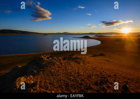 Lac Terkhiin Tsagaan, Mongolie Banque D'Images