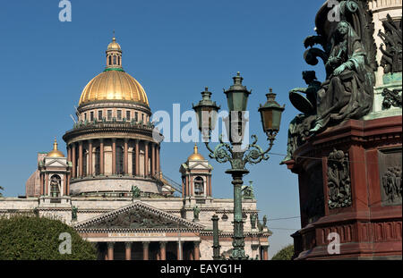 La Cathédrale Saint Isaac de Saint Pétersbourg, la Russie a été construit en 1858 Banque D'Images