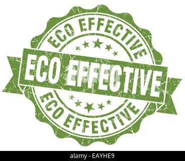 Efficace eco green grunge stamp Banque D'Images