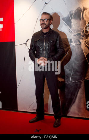Torino, Italie. 21 novembre 2014. L'acteur italien Marco Giallini arrive à la soirée d'ouverture du 32e Festival du Film de Turin. Banque D'Images
