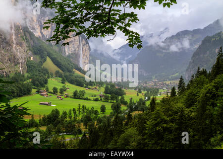 Vallée de Lauterbrunnen, Suisse Banque D'Images