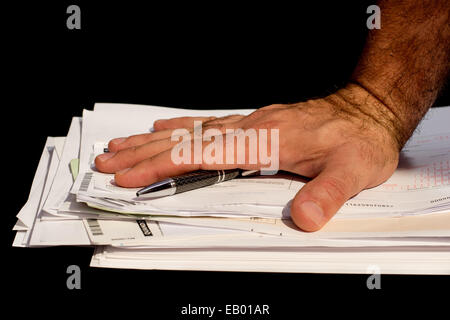 Pile de paperasse et des factures à payer Banque D'Images