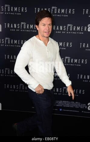 'L'Âge d'Extinction : Transformateurs' premiere tenue lors de l'événement cinéma à Sydney - Arrivées avec : Mark Wahlberg Où : Sydney, Australie Quand : 21 mai 2014 Banque D'Images