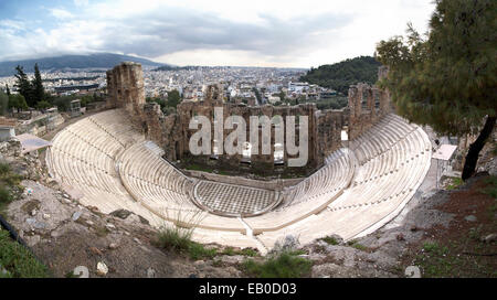 Grèce, Athènes, l'odéon d'Hérode Atticus, près de l'Acropole. Banque D'Images