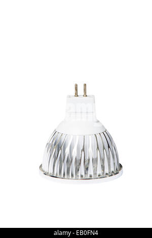 Type MR16 ampoule LED, isolated on white Banque D'Images