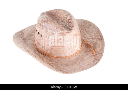 Men's cowboy hat isolé sur fond blanc Banque D'Images