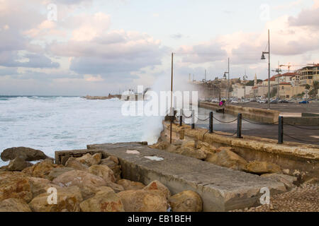 De belles photos de la soirée de Jaffa la mer. Israël Banque D'Images