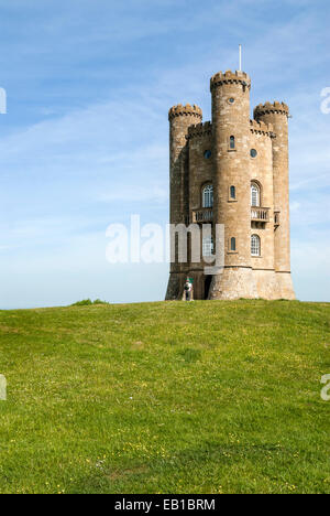 Broadway Tower à Broadway, une petite ville des Cotswolds dans le Worcestershire, Angleterre Banque D'Images