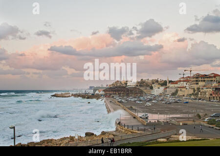 De belles photos de la soirée de Jaffa la mer. Israël Banque D'Images