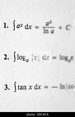 Équations mathématiques Banque D'Images