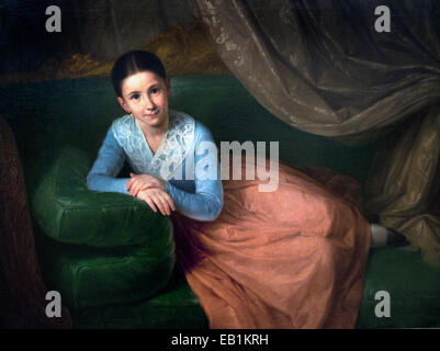 Portrait de sa fille par Antonio María Esquivel y Suárez de Urbina 1806 - 1857 Espagnol Espagne Banque D'Images