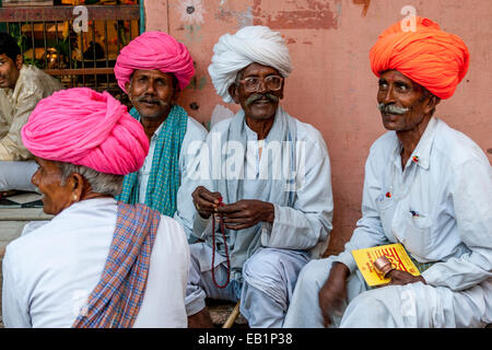 La population locale, Pushkar, Rajasthan, India Banque D'Images