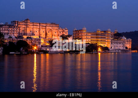 Le complexe City Palace, Udaipur, Rajasthan, Inde Banque D'Images