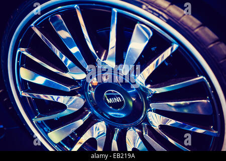 Roue Mini Cooper Banque D'Images