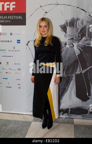 Torino, Italie, 24 novembre 2014. L'actrice italienne Carolina Crescentini est membre du jury au 32e Festival du Film de Turin. Banque D'Images