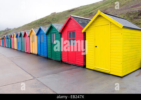 Cabines de plage Whitby Banque D'Images