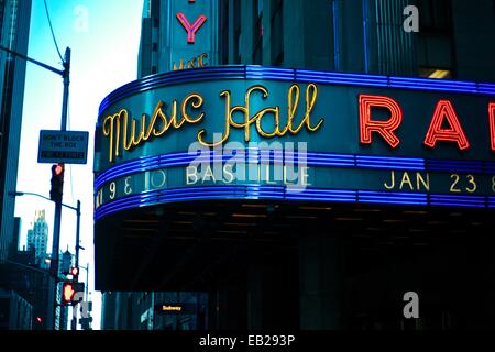 Le Radio City Music Hall Banque D'Images