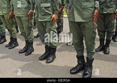 Les Forces Publiques panaméennes en formation. Banque D'Images