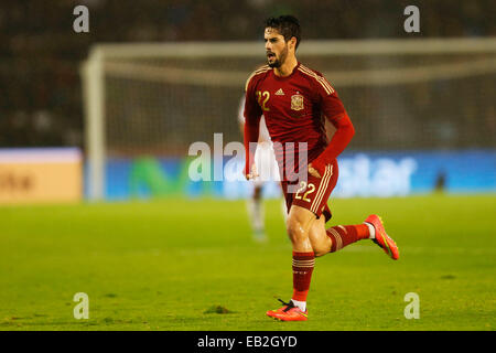 Vigo, Espagne. © D. 18 Nov, 2014. Isco (ESP) Football/Football : match amical entre l'Espagne 0-1 Allemagne au stade Balaidos de Vigo, en Espagne. © D .Nakashima/AFLO/Alamy Live News Banque D'Images