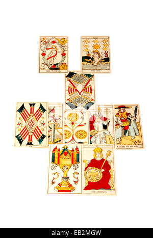 Cartes de tarot énoncée dans la relation propagation Banque D'Images