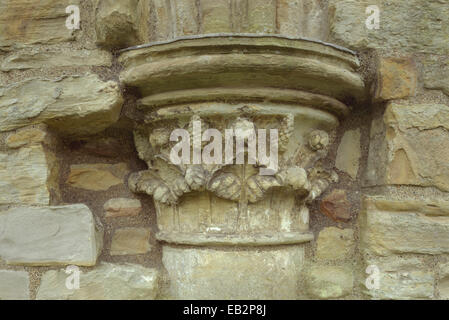 Détail du capital, de Finchale Priory, County Durham, Royaume-Uni Banque D'Images