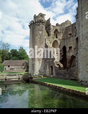 14e siècle Nunney Castle, Somerset, UK Banque D'Images