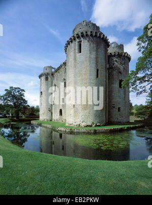 14e siècle Nunney Castle, Somerset, UK Banque D'Images