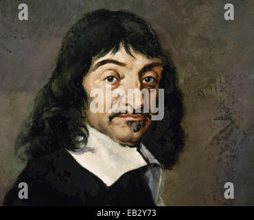 René Descartes (1596-1650). Philosophe, mathématicien et écrivain. Portrait. Banque D'Images