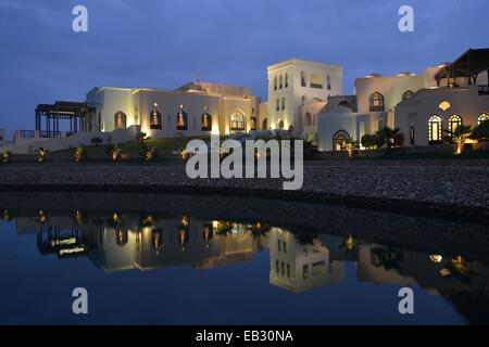 Salalah Rotana Resort, cinq étoiles, crépuscule, Salalah Dhofar, région, Orient, Oman Banque D'Images