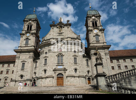 Kloster Einsiedeln Abbaye, Einsiedeln, Canton de Schwyz, Suisse Banque D'Images