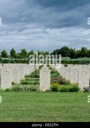 Le cimetière de guerre canadien à Ortona, en Italie Banque D'Images