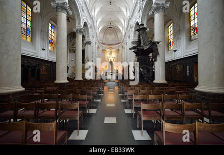 L'intérieur, Chapelle Notre Dame du Finistère église, Bruxelles, région bruxelloise, Belgique Banque D'Images