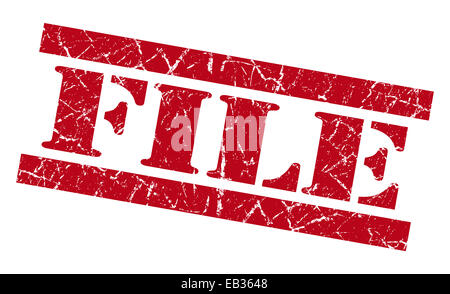 Grunge fichier stamp rouge Banque D'Images
