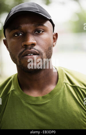 Black Runner en plein air Banque D'Images