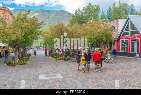Centre-ville d'Aspen dans les Montagnes Rocheuses du Colorado Banque D'Images