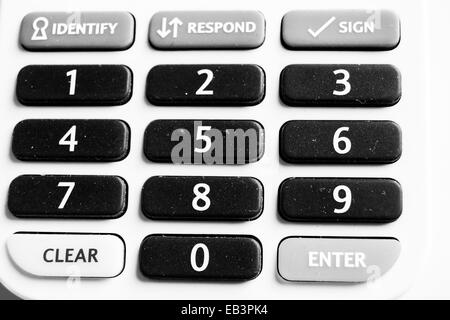 La sécurité des services bancaires en ligne numérique en noir et blanc Banque D'Images