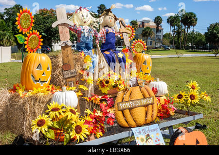 Deland Florida, automne produits afficher vente, Halloween, potiron, fracas, visiteurs Voyage voyage touristique sites touristiques Banque D'Images