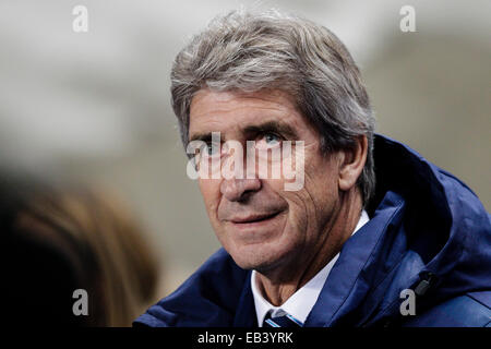 Manchester, UK. 25Th Nov, 2014. Phase de groupes de la Ligue des Champions. Manchester City et le Bayern Munich. Manchester City manager Manuel Pellegrini : Action Crédit Plus Sport/Alamy Live News Banque D'Images