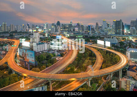 L'autoroute et de la route de Bangkok, Thaïlande Vue de dessus Banque D'Images